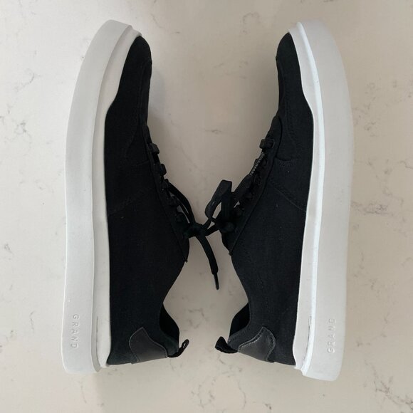 Cole Haan Grand 360 Pro Rally Canvas Court Lo Cut Sneakers Blk Optic Wht 8.5 - Picture 4 of 13